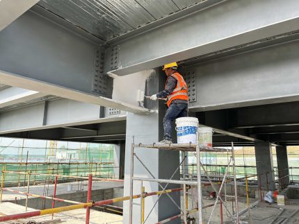 超薄型防火涂料施工 钢结构刷涂作业 防火涂装施工