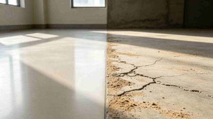 地坪起砂开裂实拍(对比图)