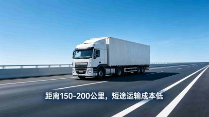 距离150-200公里,短途运输成本低