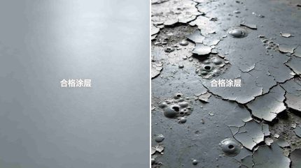 合格vs不合格涂层对比