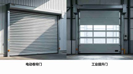 电动卷帘门+工业提升门(对比图)