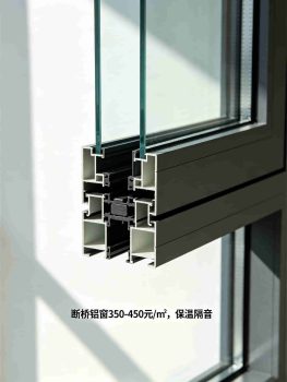 断桥铝双层中空窗 断桥铝窗350-450元/㎡,保温隔音