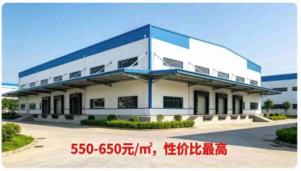 标准型厂房实拍(配文字:550-650元/㎡,性价比最高)