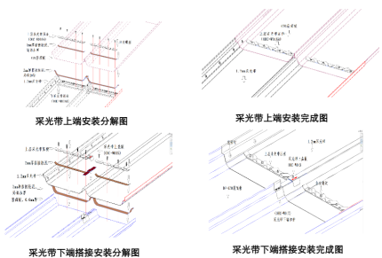 采光带安装节点