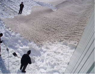 钢结构边角区域防雪措施