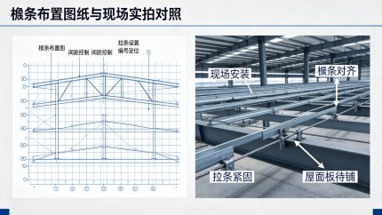 檩条布置图纸与实拍对照