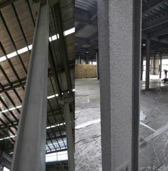 钢结构厂房防火涂层效果展示