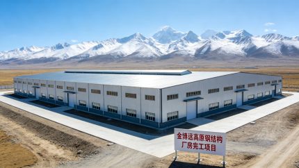金博远西藏钢结构厂房项目施工