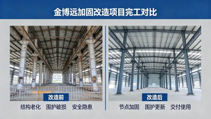 金博远加固改造项目完工对比图