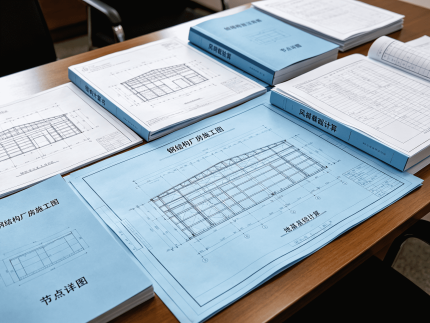 钢结构厂房设计图纸与计算书展示