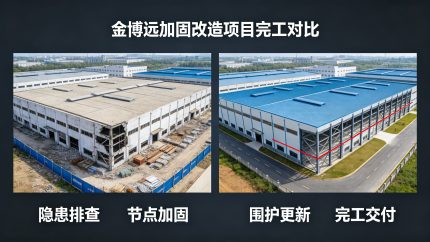金博远加固改造项目完工对比图
