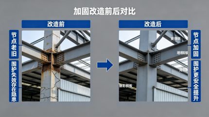 金博远加固改造项目完工对比图