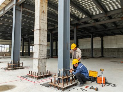 金博远钢结构加层改造施工新增独立立柱