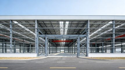 金博远现代化钢结构厂房完工全景