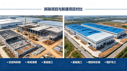 金博远拆除或新建项目对比图