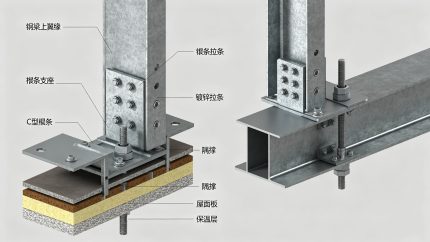 檩条安装节点展示