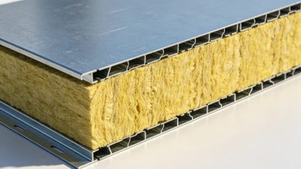 厂房屋面/墙面保温层剖面或夹芯板实物实拍