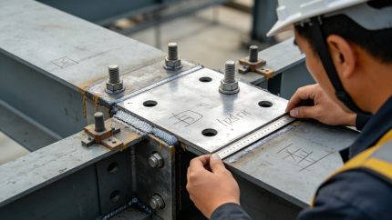 钢结构粘贴钢板加固节点
