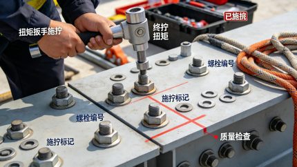 钢结构高强螺栓扭矩扳手施拧