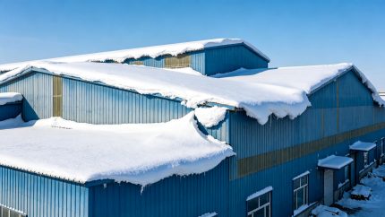 北方雪后钢结构厂房屋顶,或雪压导致变形的警示案例